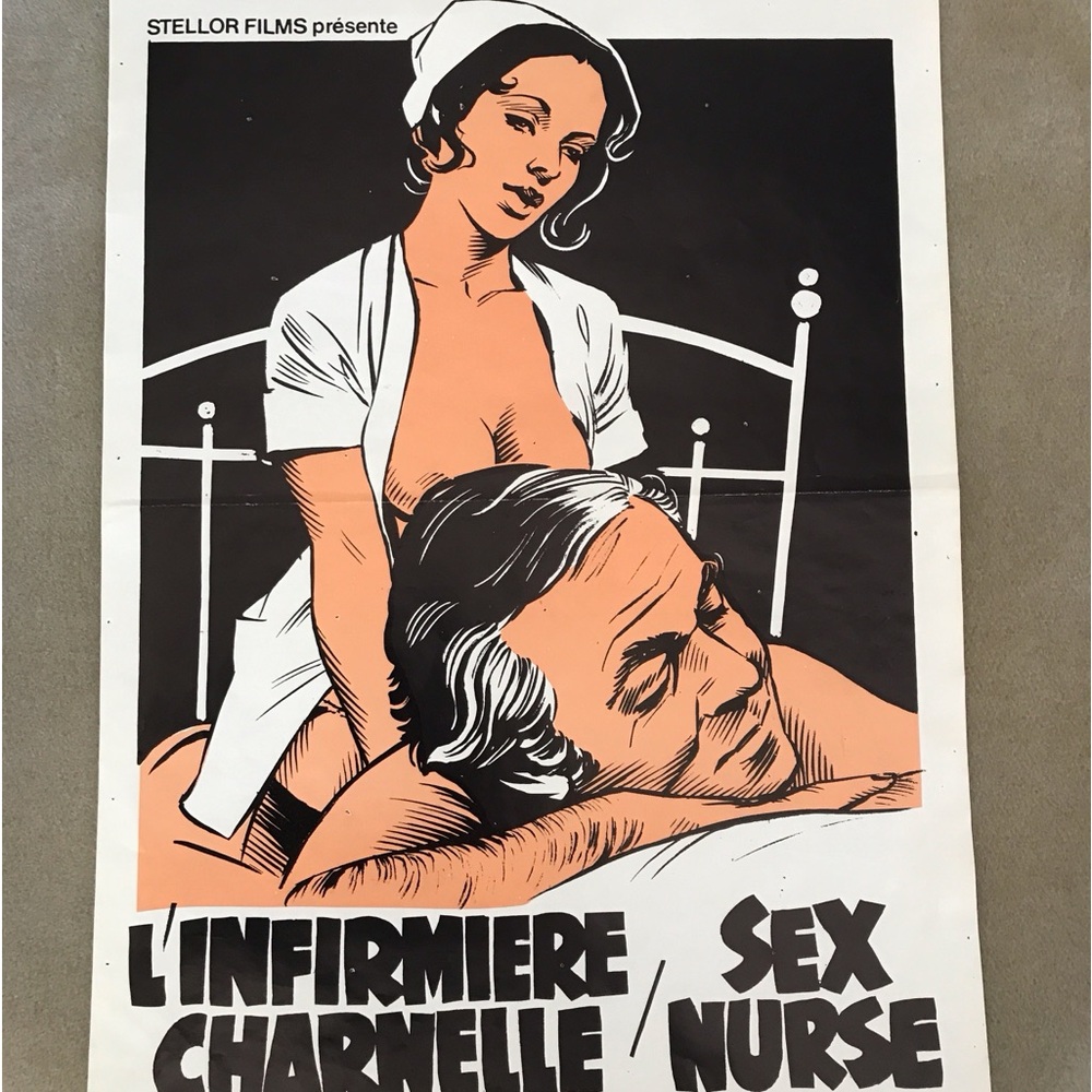 1970s Sexploitation Film Movie Poster”Sex Nurse / L’INFIRMIERE CHARNELLE” French